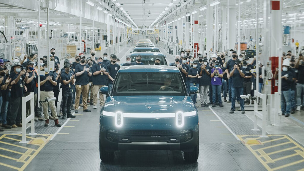 Rivian assembly line