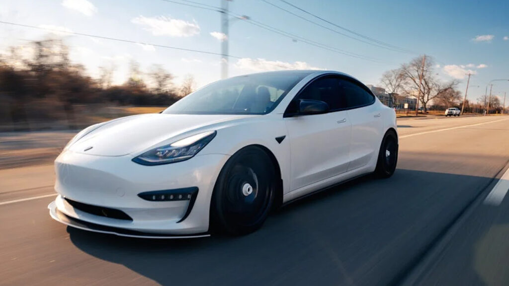 tesla on highway