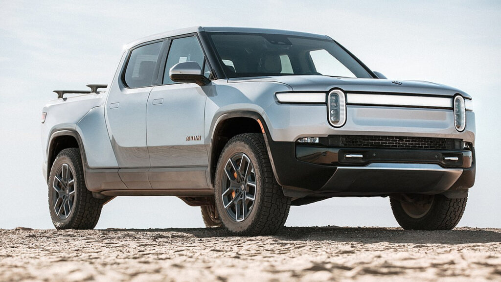 Rivian’s R1T on park