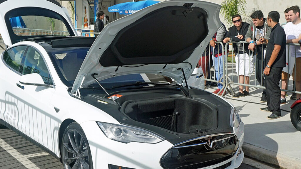 Tesla model S on exhibit